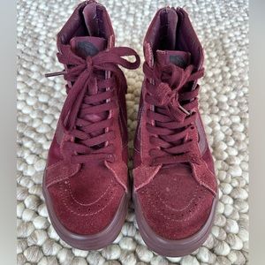 Burgundy Vans Hightops